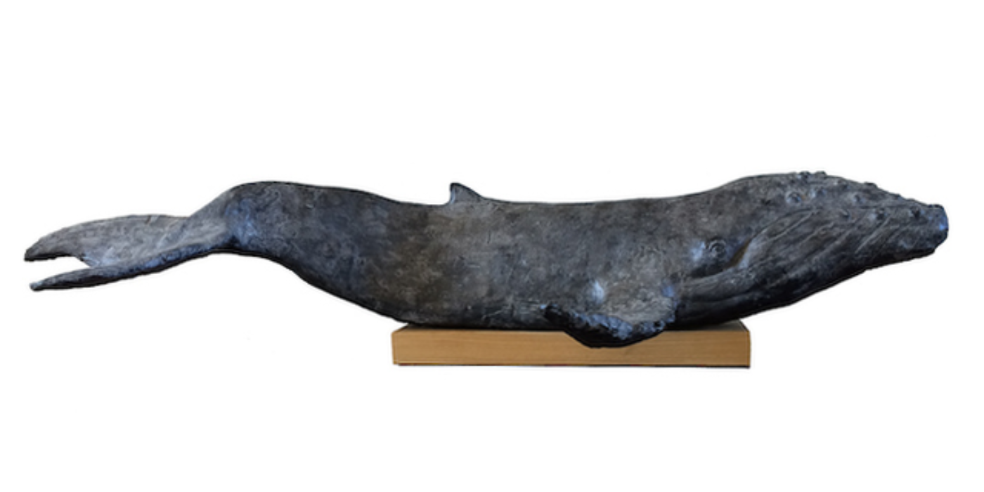 Baleine à brosse- Résine patinée - 2014