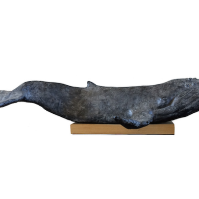 Baleine à brosse- Résine patinée - 2014